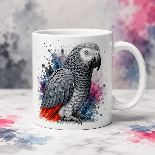 Mug ; Gris du gabon