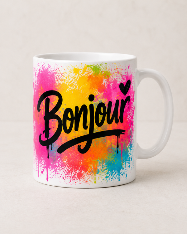 Mug ; Bonjour
