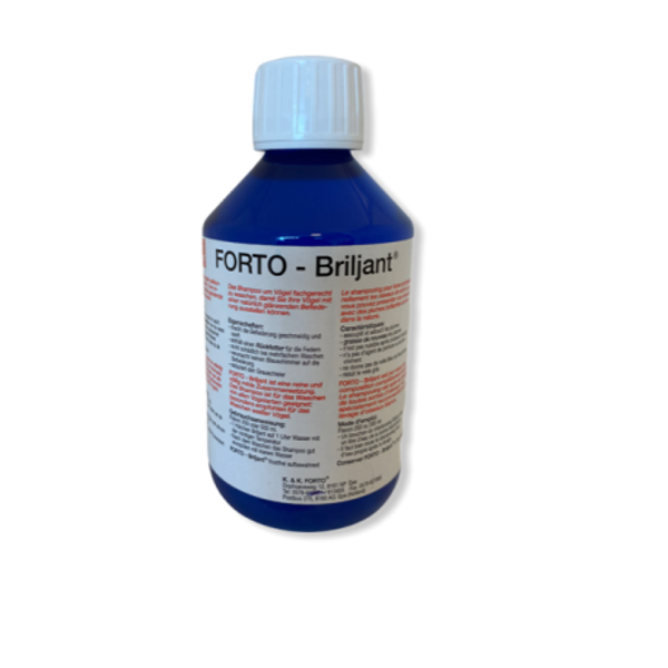 Forto Brilliant 500ml - Shampoing bleu pour oiseaux