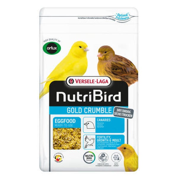 Gold Crumble Canaris 1kg - Pâtée jaune Sèche - NutriBird