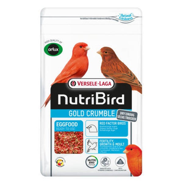 Gold Crumble Oiseaux Facteur Rouge 1kg - Pâtée rouge sèche - NutriBird