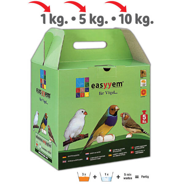 Pâtée aux œufs pour oiseaux exotiques 1kg - Easyyem