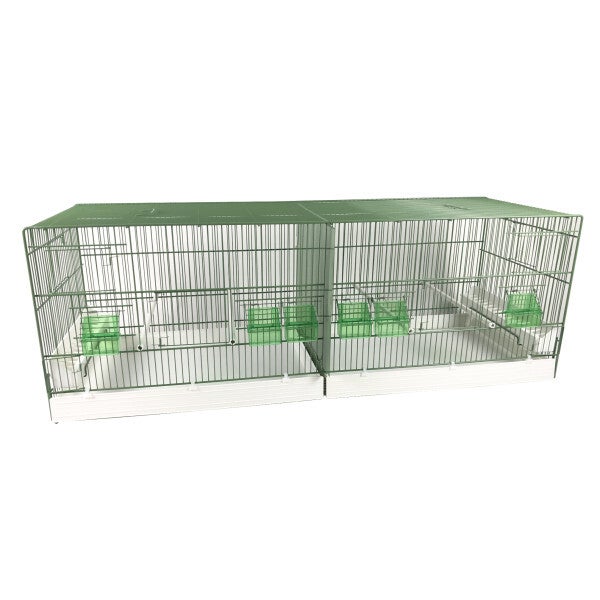 Cage Domus-Molinari de 120x40cm laquée en vert
