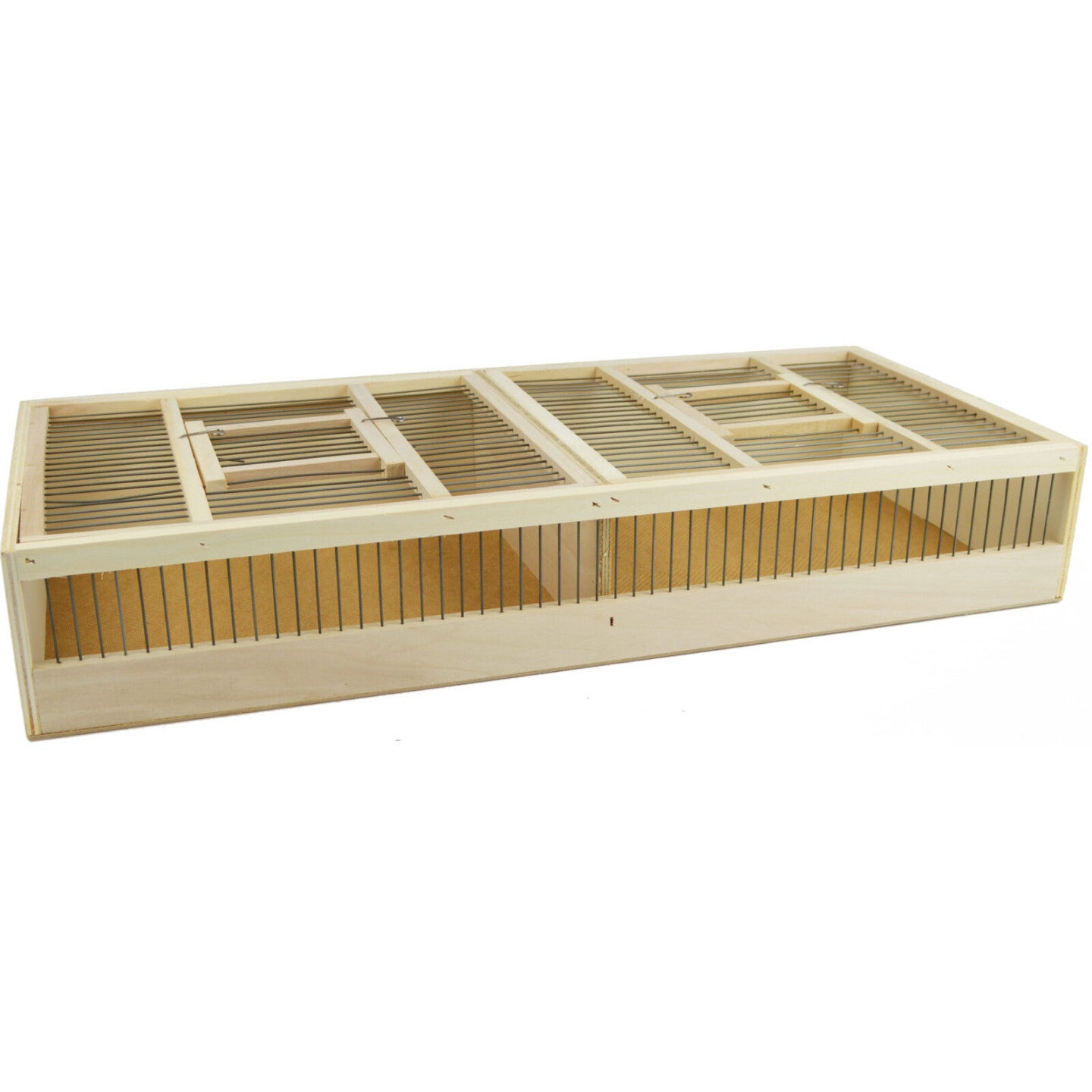 Cage de transport double en bois 68x30x11cm