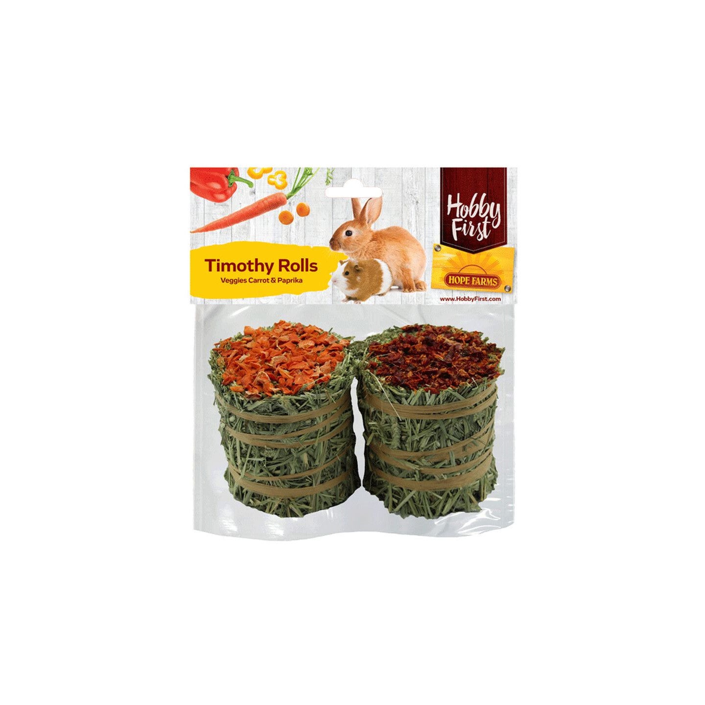 Timothy Hay Rolls Veggies 2 pièces - Rouleaux de foin pour rongeurs