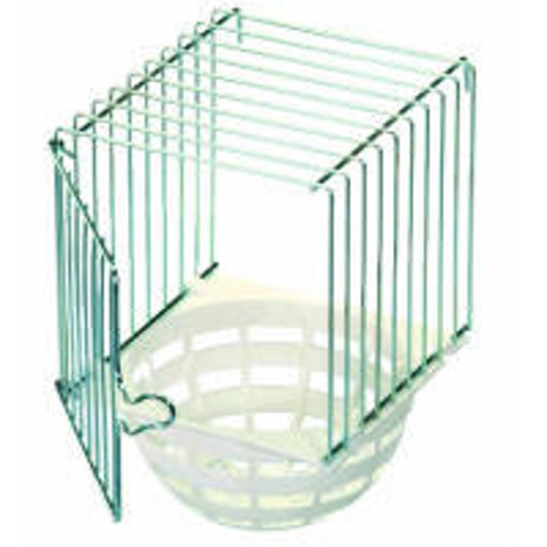 Nid en fer avec support en plastique - 12 x 12 x 16 cm