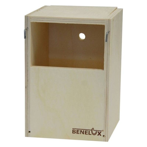 Nid en bois 11x11x16cm avec crochets