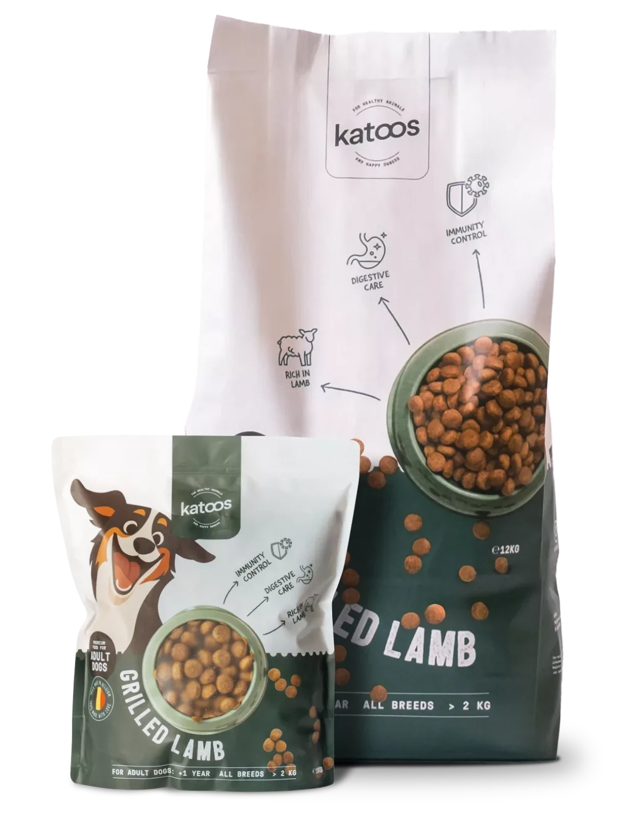 Grilled Lamb croquettes pour chien à l'agneau 12kg KATOOS
