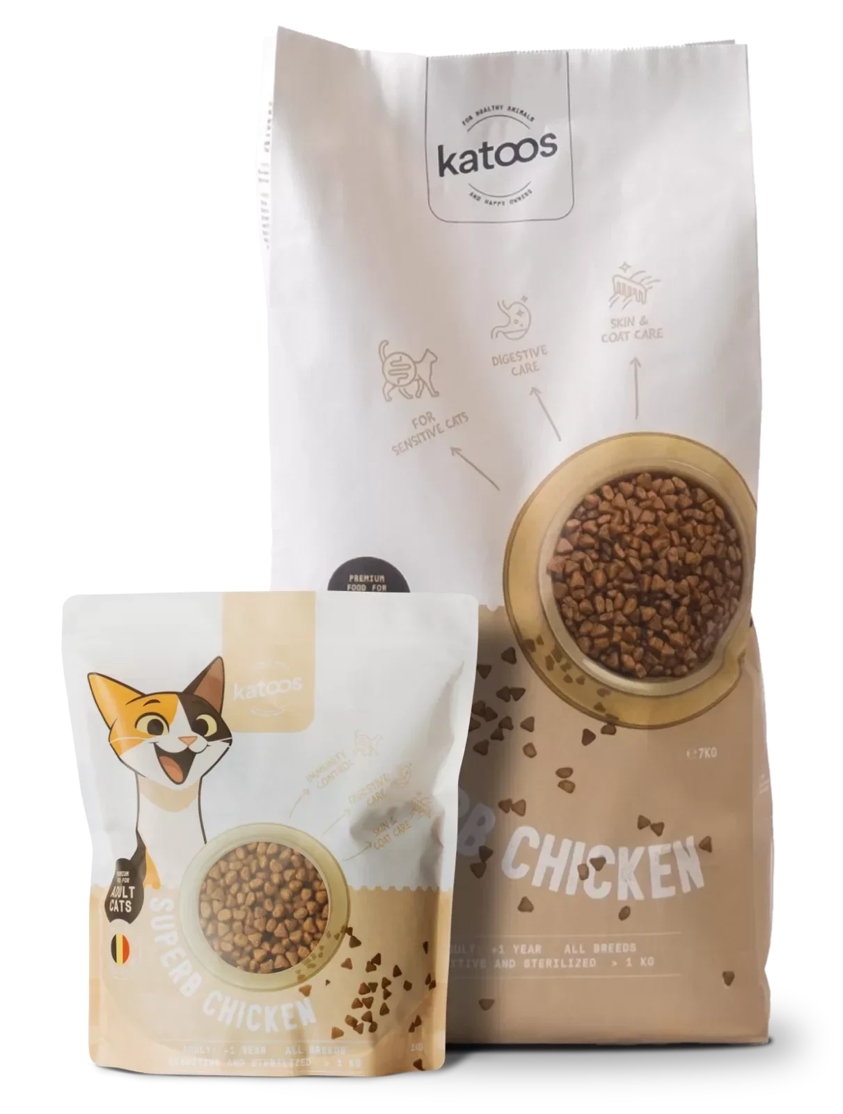 Superb Chicken croquettes au poulet pour chat 7kg KATOOS