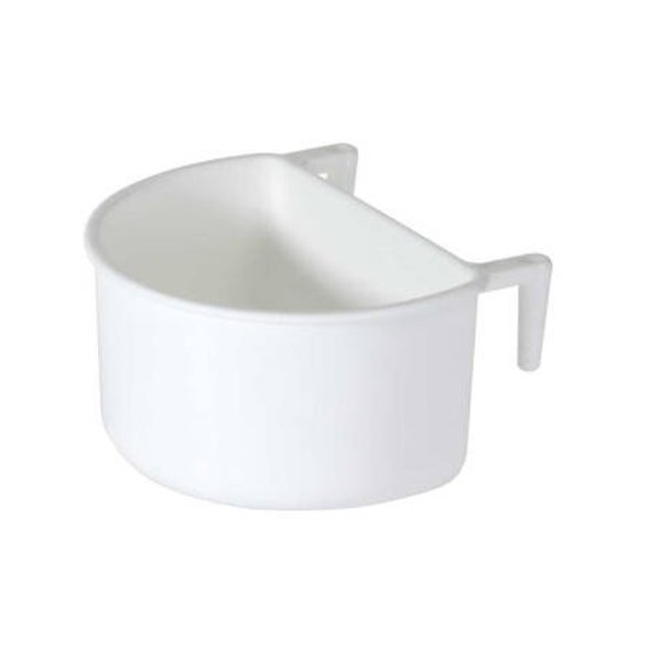 Mangeoire demi-lune blanche - 7 x 5,5 cm