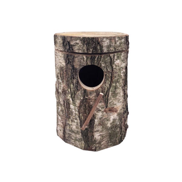 Nichoir en bouleau pour grandes perruches (32cm)