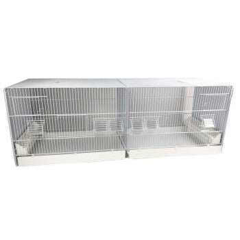 Cage Domus-Molinari 120x40cm laquée en blanc avec parois amovibles