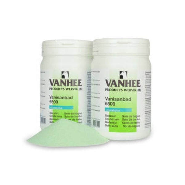 Vanisanbad 6500 - Sel de bain avec ajout d’huiles essentielles naturelles et d’Eucalyptus 1,2kg