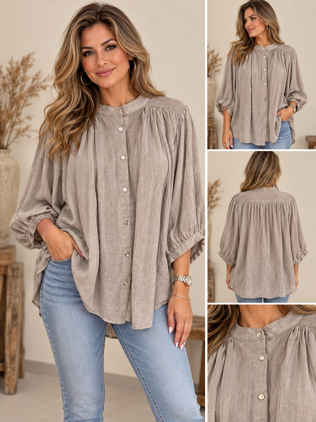 Dames Blouse One Size (meerdere kleuren)
