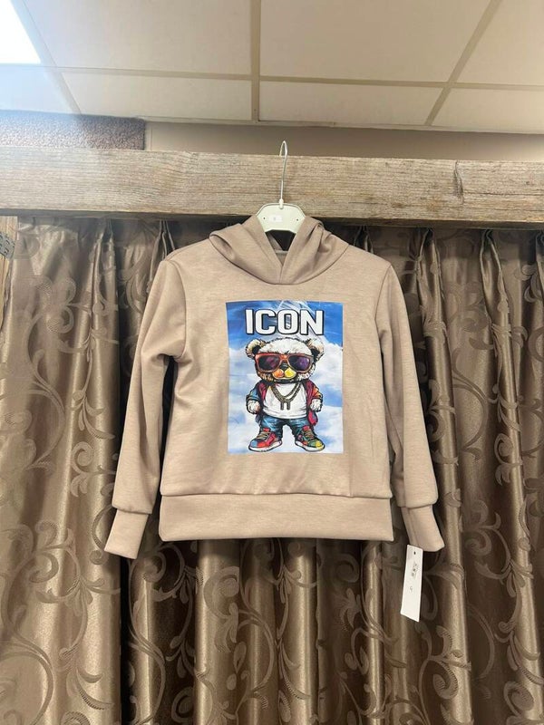 Icon hoodie beige