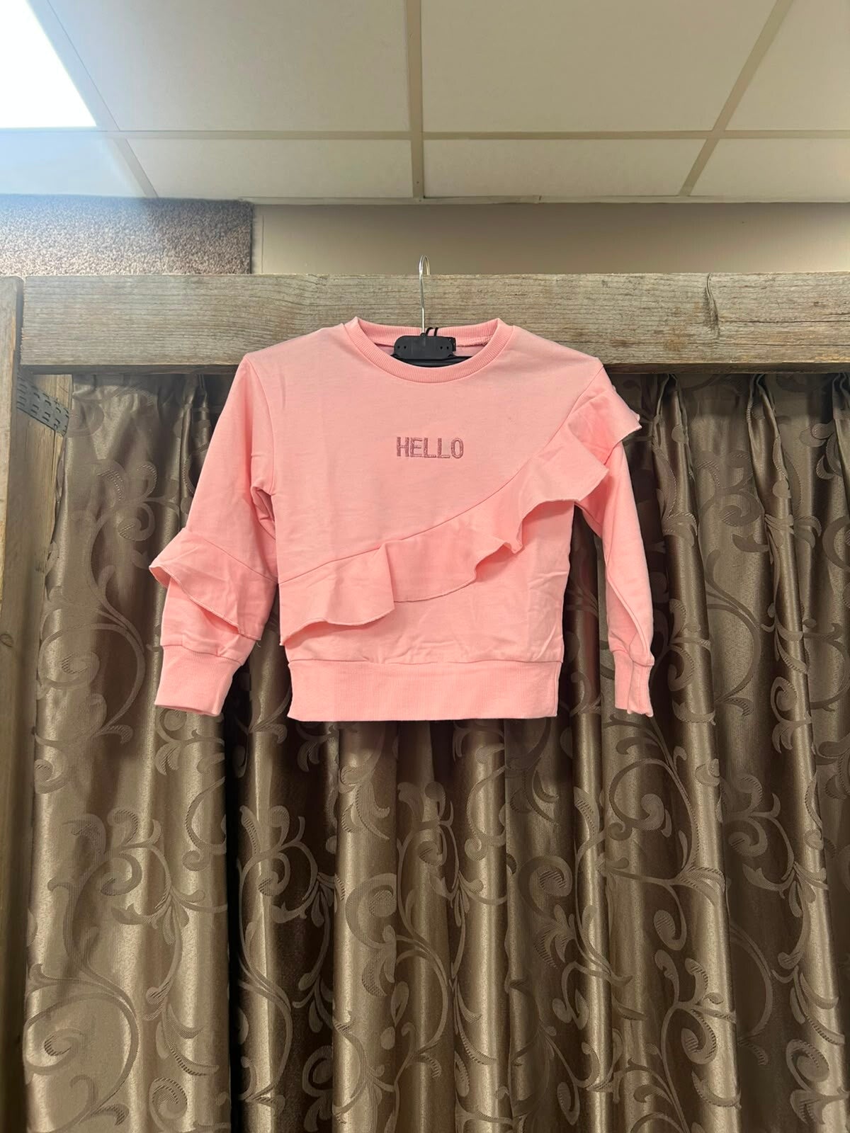 Meisjes trui Hello roze