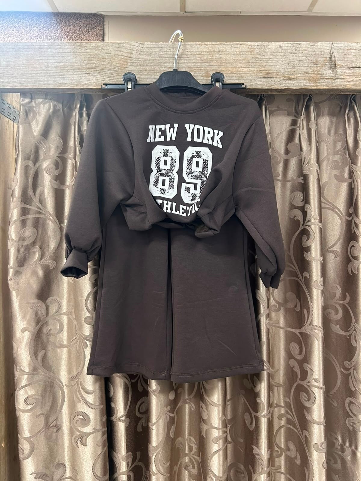 Meisjes pak New York donkergrijs/grijs