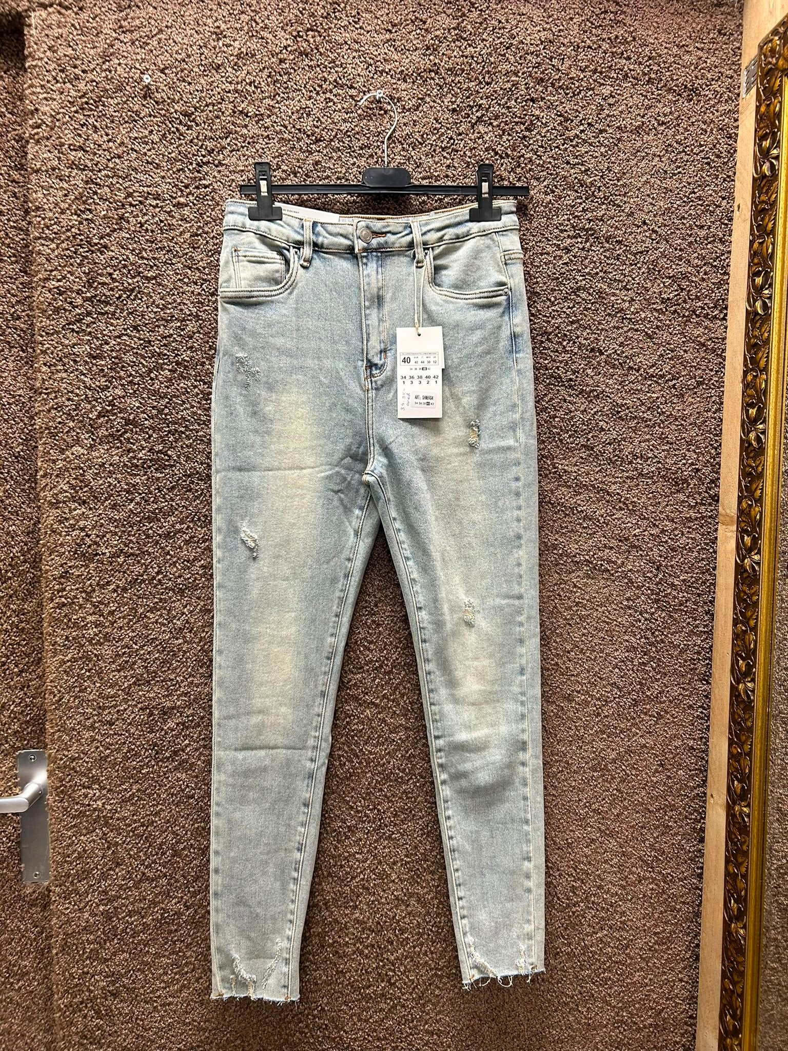 Spijkerbroek blauw washed