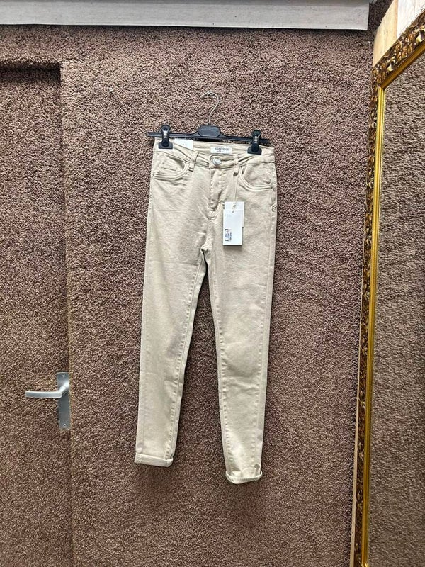 Spijkerbroek beige regular