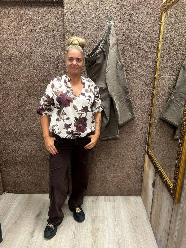 Dames Blouse Rozen One Size