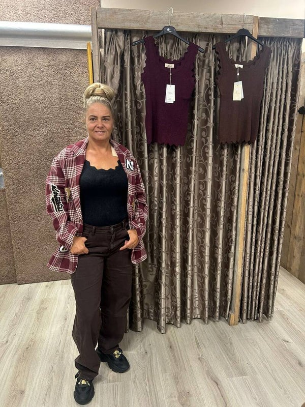 Dames top Rib One Size (meerdere kleuren)
