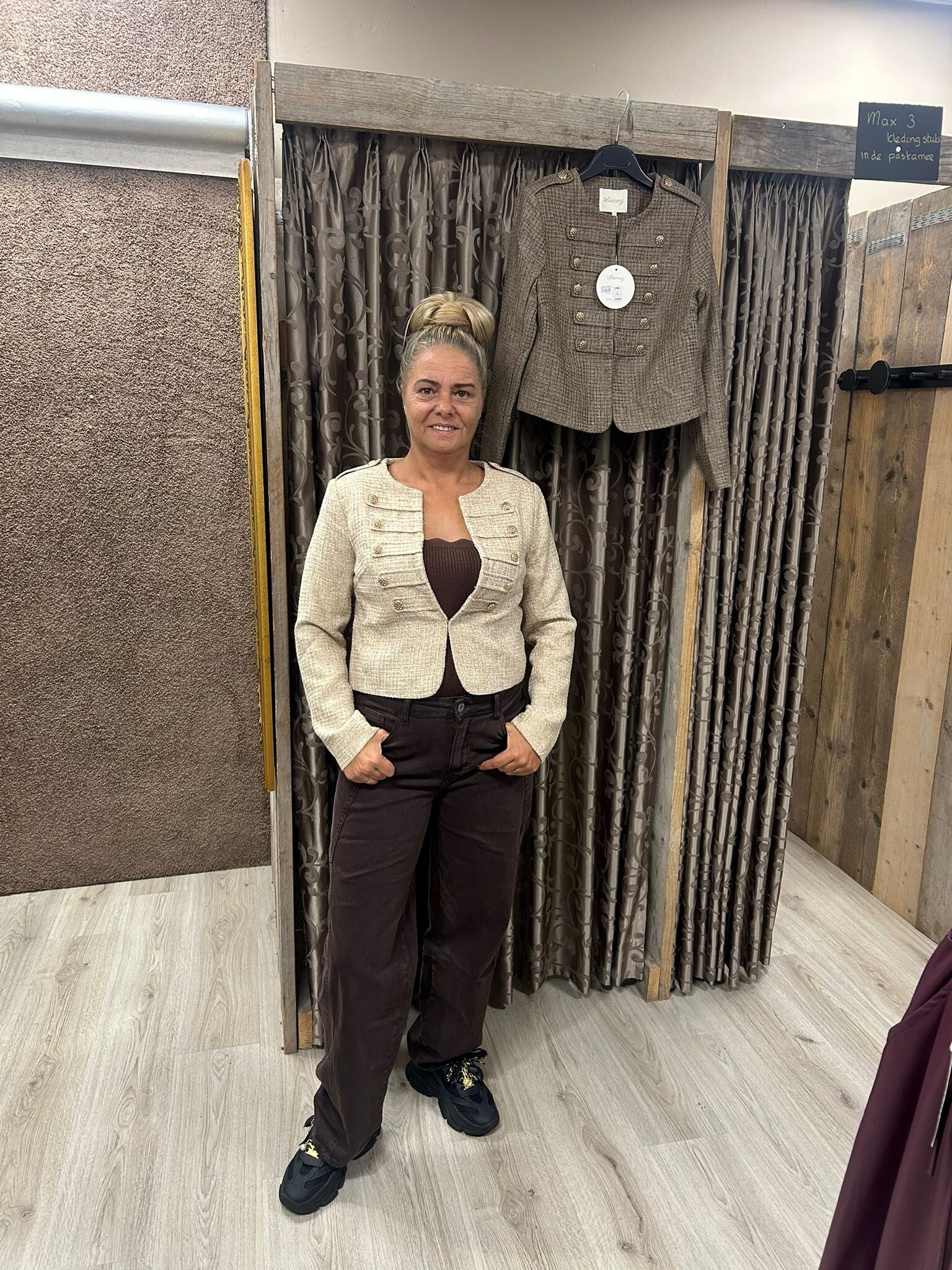 Dames blazer met knopen One Size (meerdere kleuren)