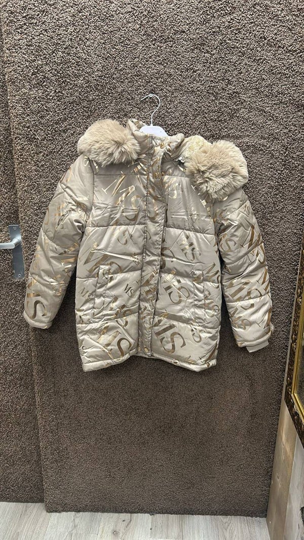 Meisjes jas MS beige
