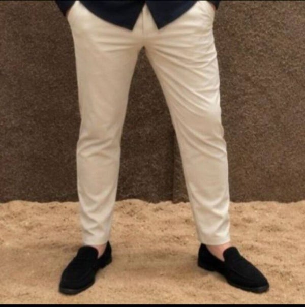 Heren pantalon beige