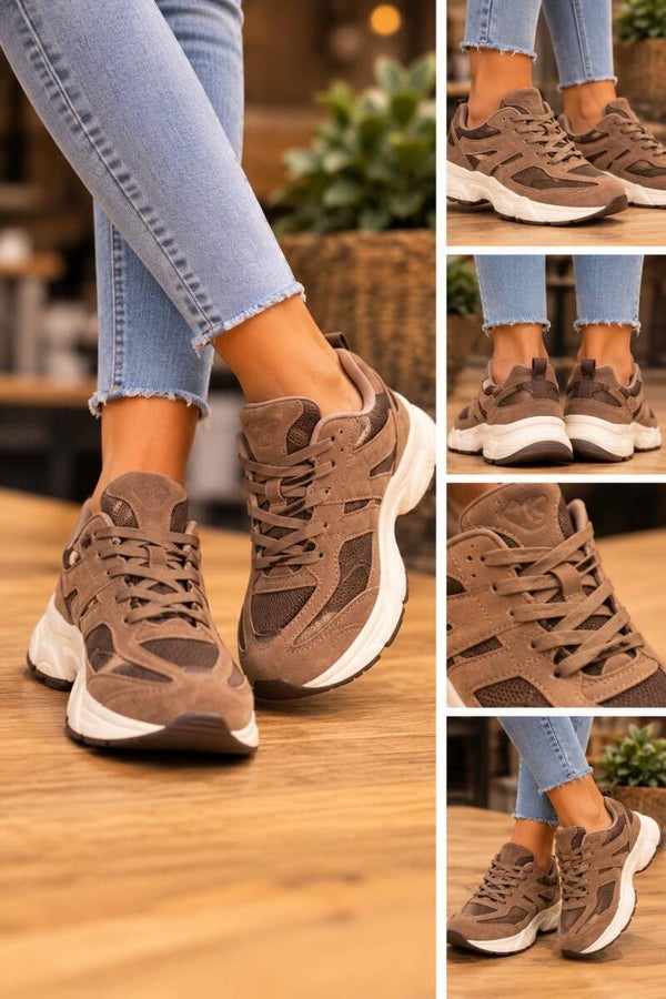 Urban Trend Chunky Sneakers – Taupe