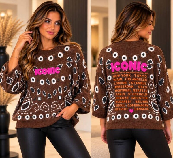 Iconic Oversized Trui – Trendy & Stylish 💖 ( one size )