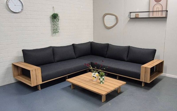 Loungset met tafel en afdekhoes 245x245