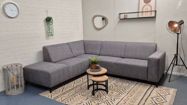 Hoekbank grijs z.g.a.n 261x220