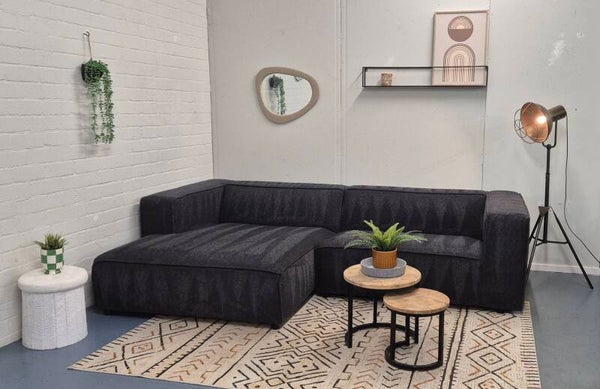 Teddy hoekbank antraciet 267x160