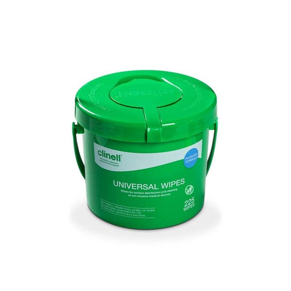 Clinell Universal Cleaning and Disinfectant Wipes Bucket (Pack of 225)