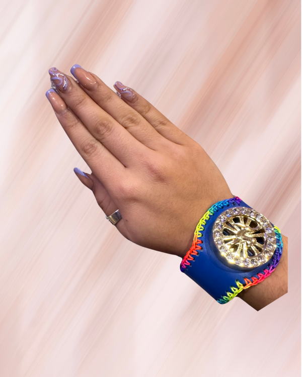 BRACELET ANTI STRESS BLEU/RAIBOW