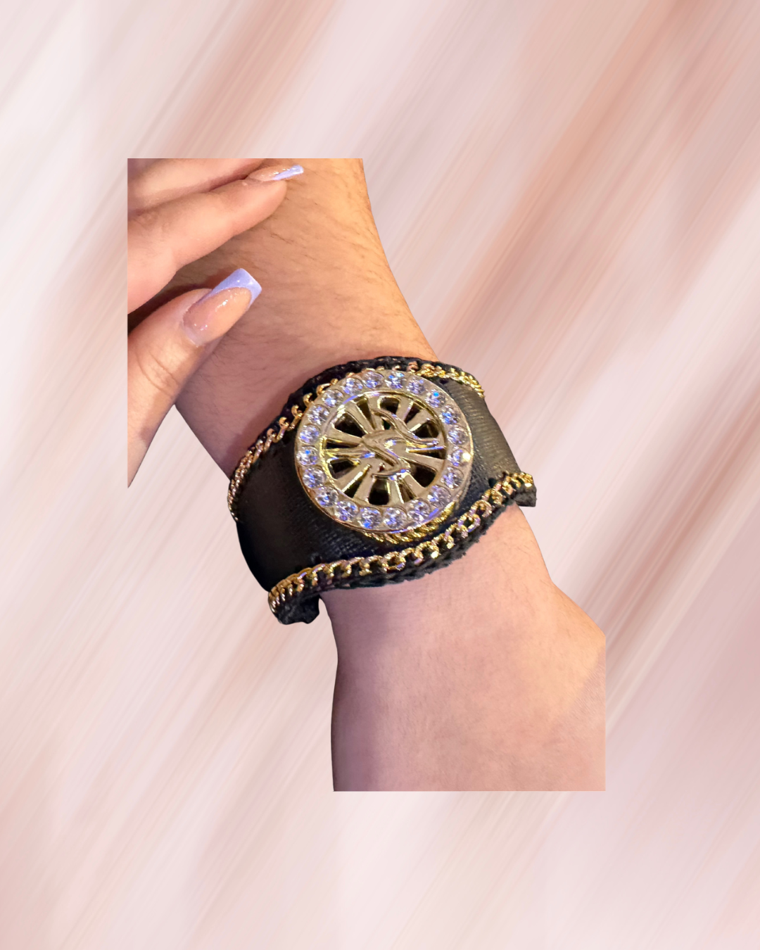 BRACELET ANTI STRESS NOIR CHAINE