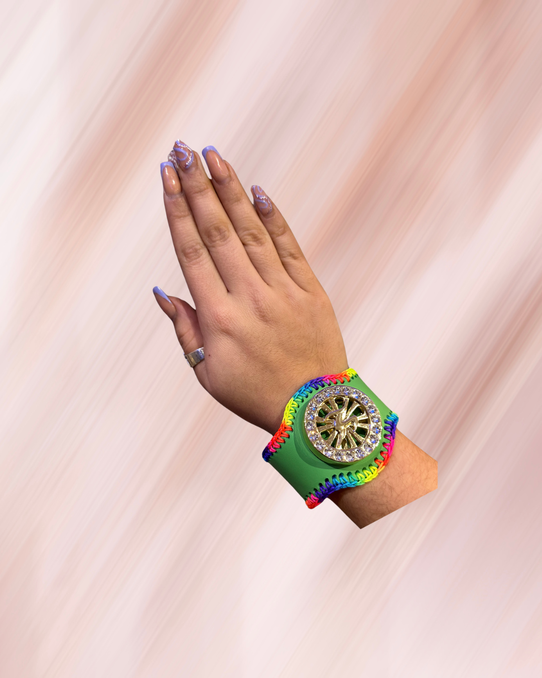 BRACELET ANTI STRESS VERT RAINBOW