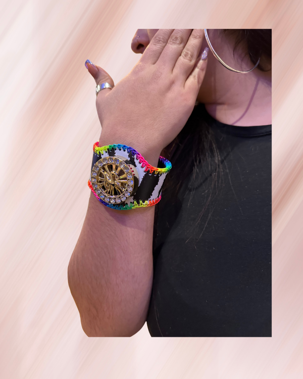 BRACELET ANTI STRESS ZEBRE RAINBOW