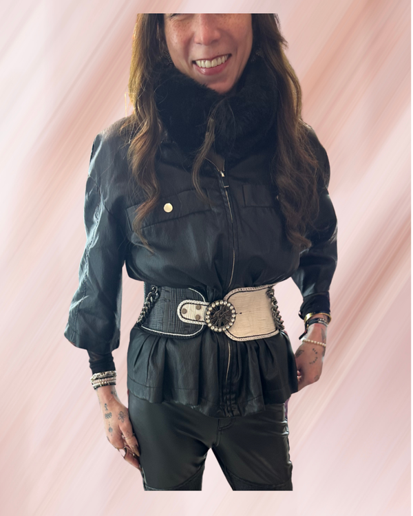 CEINTURE CHIC & SECURE NOIR/BLANC