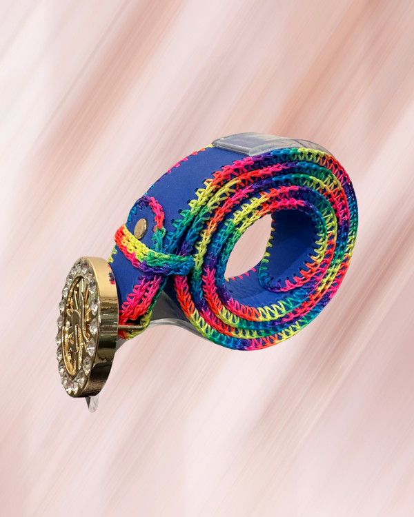 CEINTURE CHIC & SECURE UNIXE BLEU RAINBOW