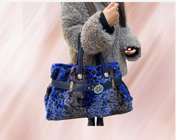 SAC ESCAPADE BLEU IMPRIME