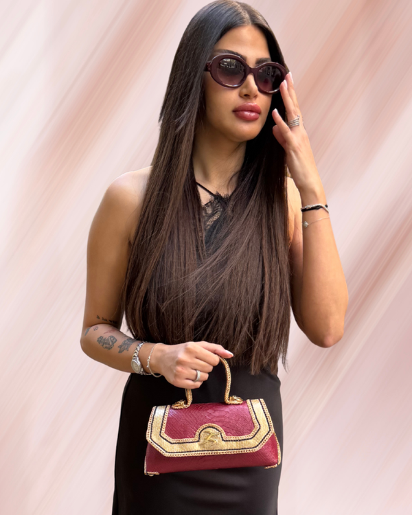 SAC AYEHA LONGO M BORDEAUX/OR