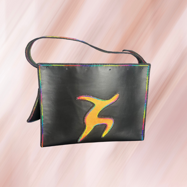 SAC CABAS GENA BISÜ NOIR RAINBOW 2 EN UN