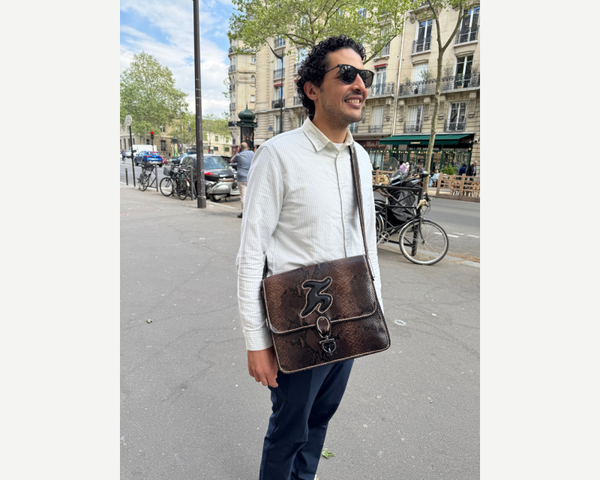 SACOCHEE OVA NOIR IMPRIME XL