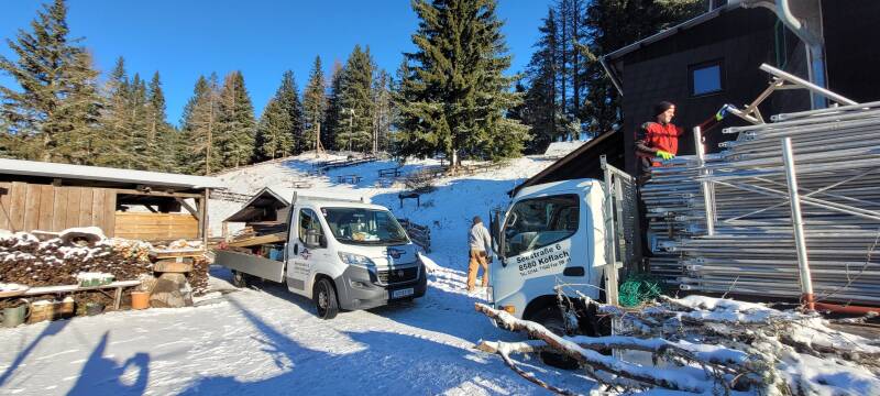 Start Dachprojekt Sattelhaus Terenbachalm