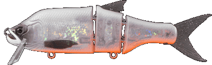 Fishus Cerberus Lite 130mm wit oranje 30gr