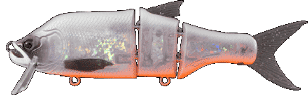 Fishus Cerberus Lite 130mm wit oranje 30gr