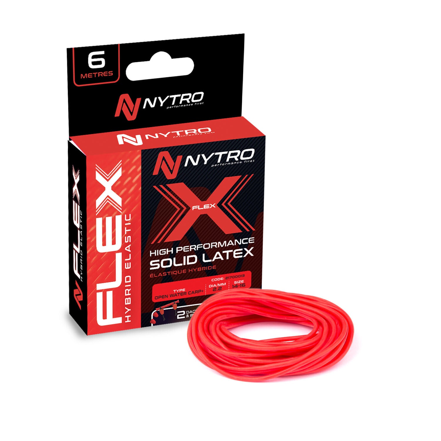 NYTRO FLEX ELASTIEK 2,2 mm – Felrood – Open Water Carp+