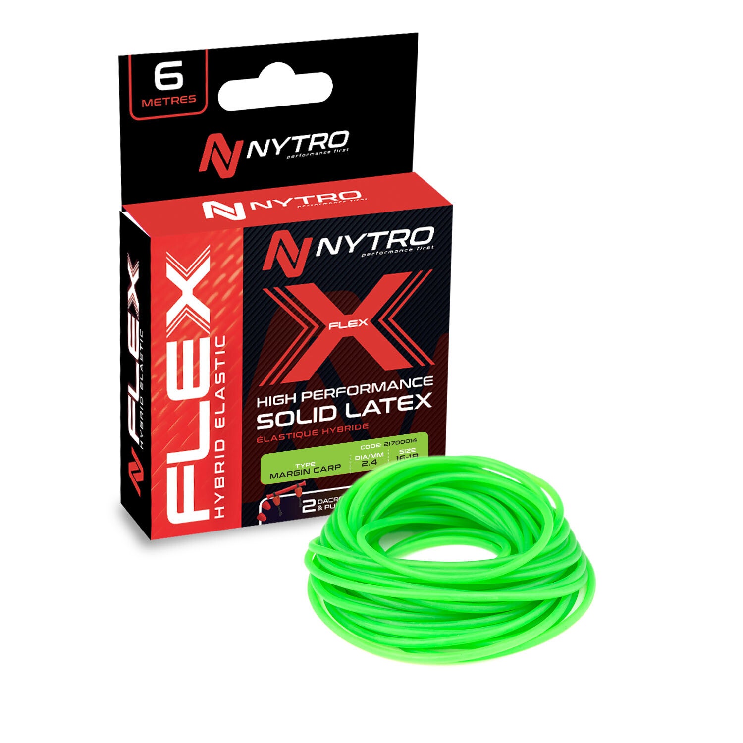 NYTRO FLEX ELASTIEK 2,4 mm – Felgroen – Margin Carp