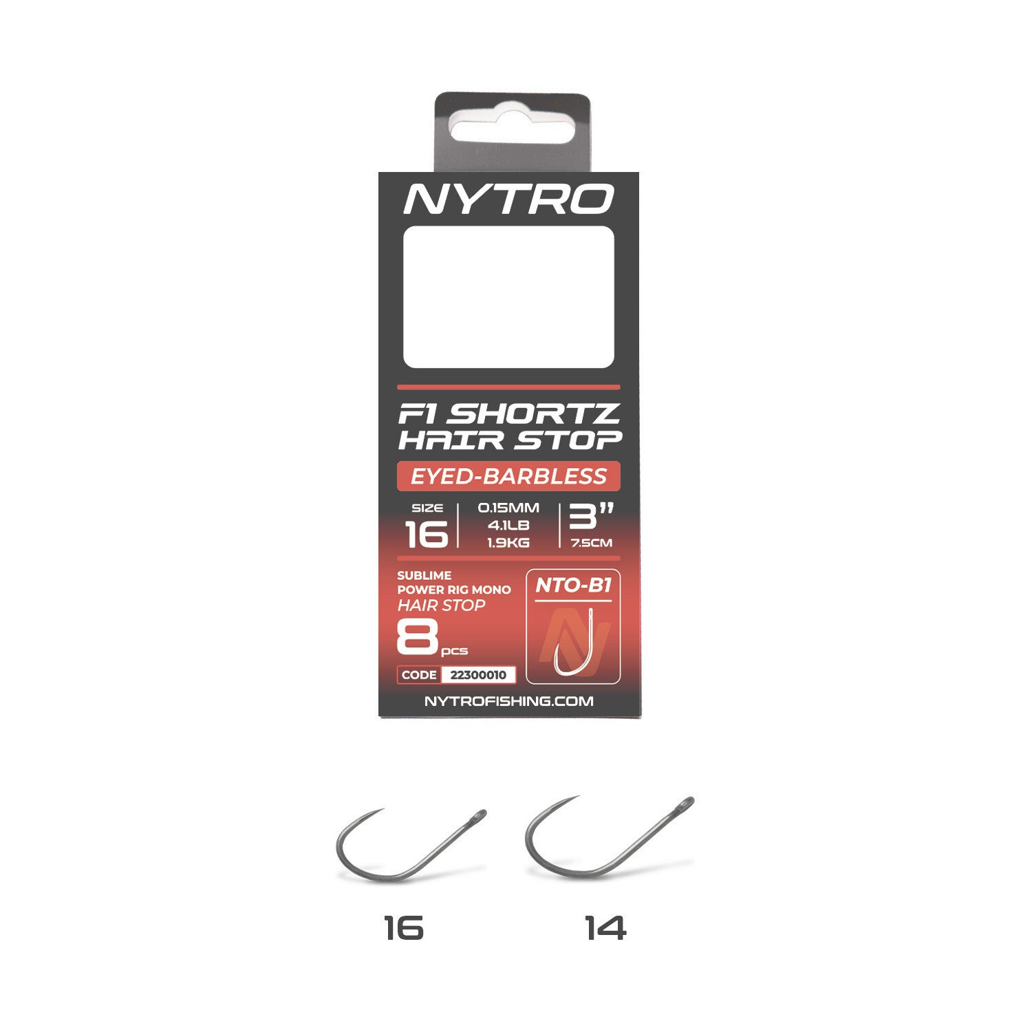 NYTRO WEERHAAKLOZE F1 SHORTZ HAIR-STOP READY TIEED RIGS